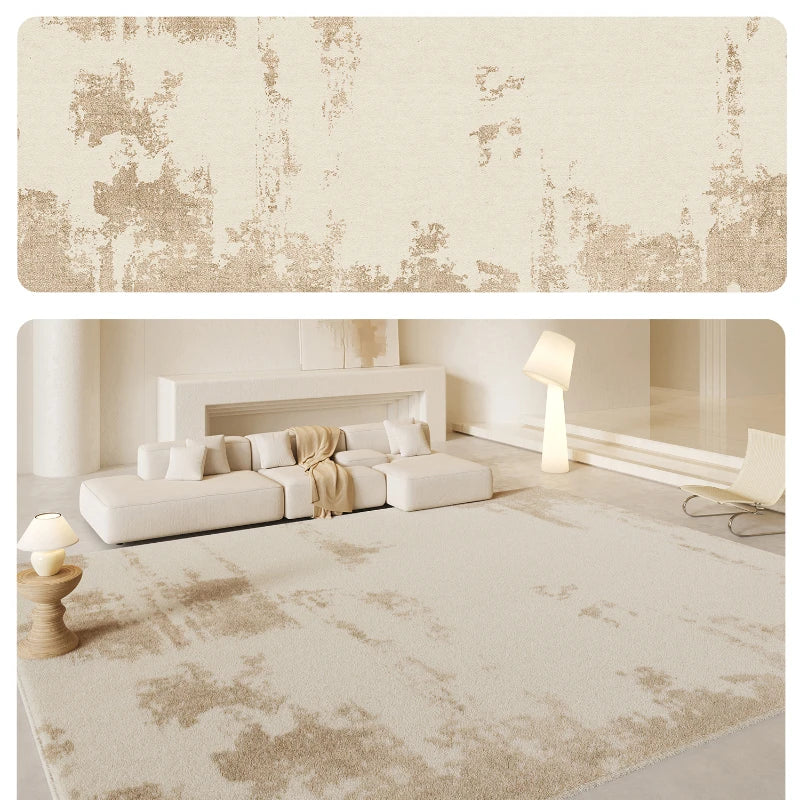 French Cream Style Waterproof Carpet Bedroom Fluffy Soft Thickened Sofa Carpets  Living Room Decoration Large Area Rug 러그  kовер